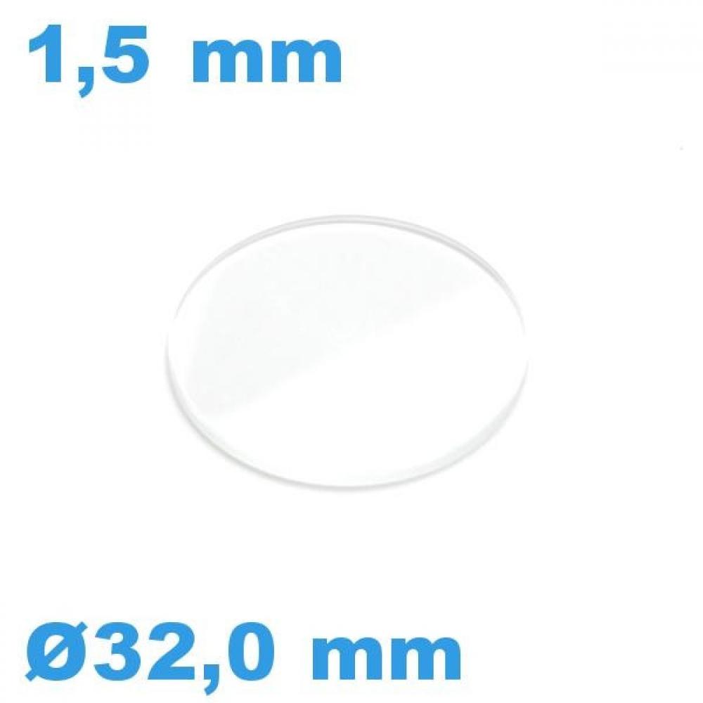 Montres Verre Verre Minéral Plat 1.5 mm épais 40.1 to 50 mm Diamètre 