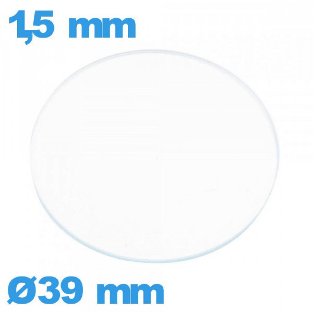 18 mm à 50 mm Verre minéral de rechange pour montre plat rond épaisseur 3 mm 